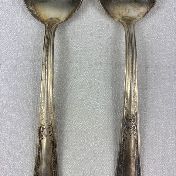 HB Co. HBC6‎ Silver plate Dinner Soup Spoons Set Of 2 - Picture 5 of 11